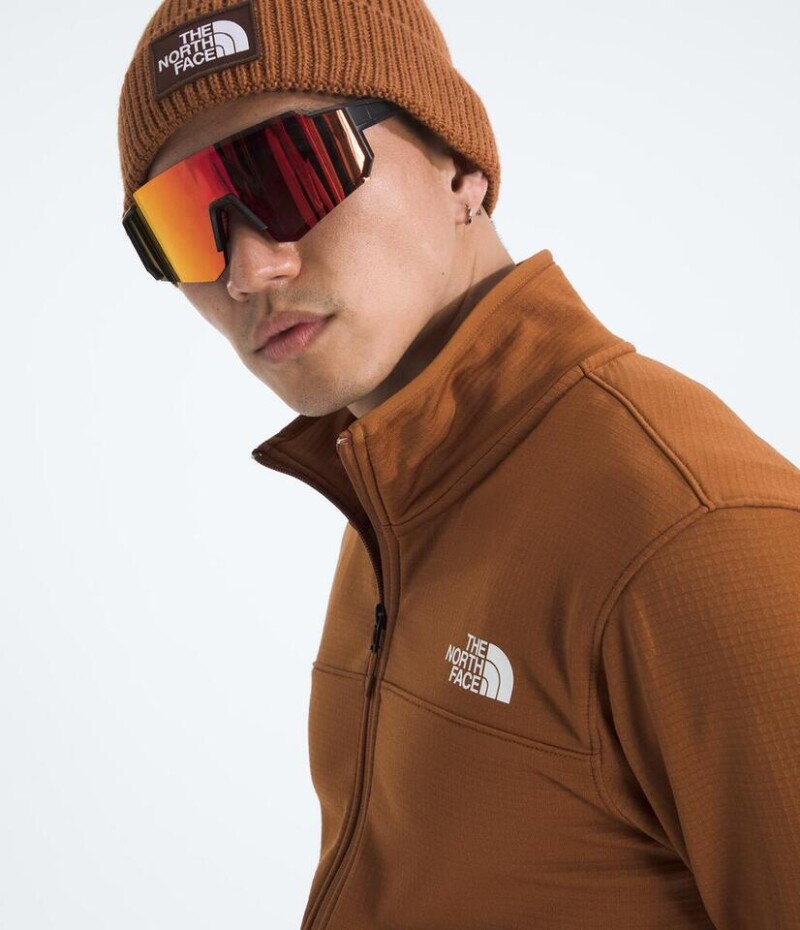 Campera Polar Cedar Trail Grid hombre Burnt Umber