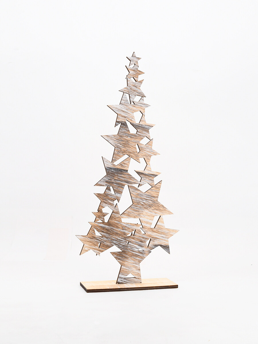 ARBOL MDF ESTRELLAS - MARRON 