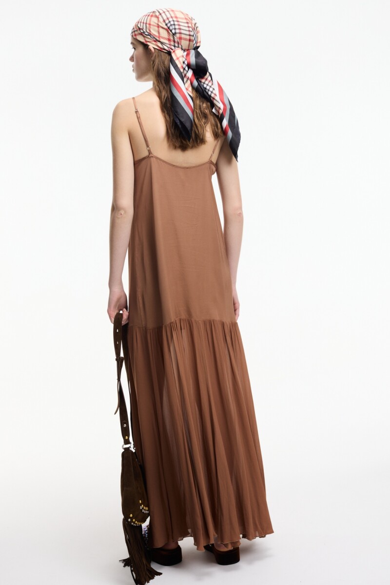 Vestido largo Marron