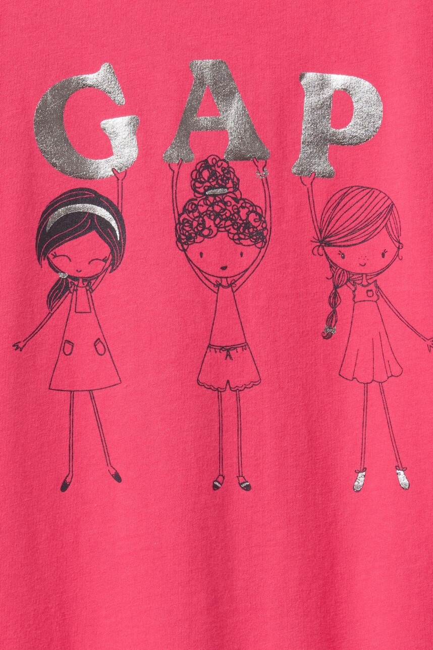 Remera Logo Gap Toddler Niña Raspberry