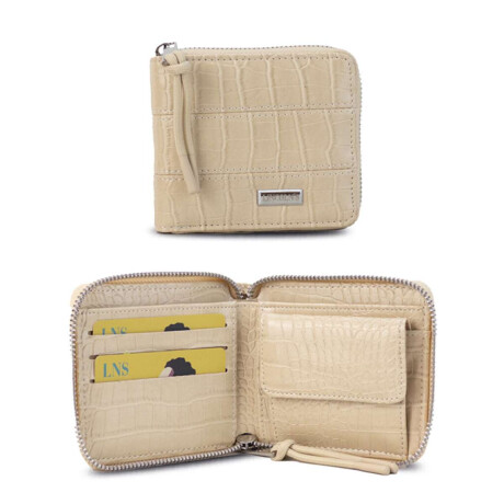 Billetera Candela Croco Nude