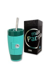 MATE PAMPA GUAMPA CON BOMBILLA BOMBILLA TURQUESA C/VERDE