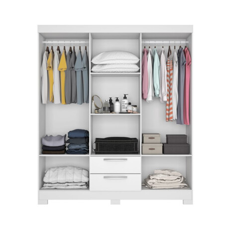 ROPERO 6 PUERTAS 2 CAJONES GUARDARROPA ARMARIO PLACARD CLOSET BLANCO - FLEX