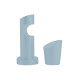 Barrote Cortina 2,00m 28mm + 2 soportes CELESTE Y BLANCO CELESTE Y BLANCO