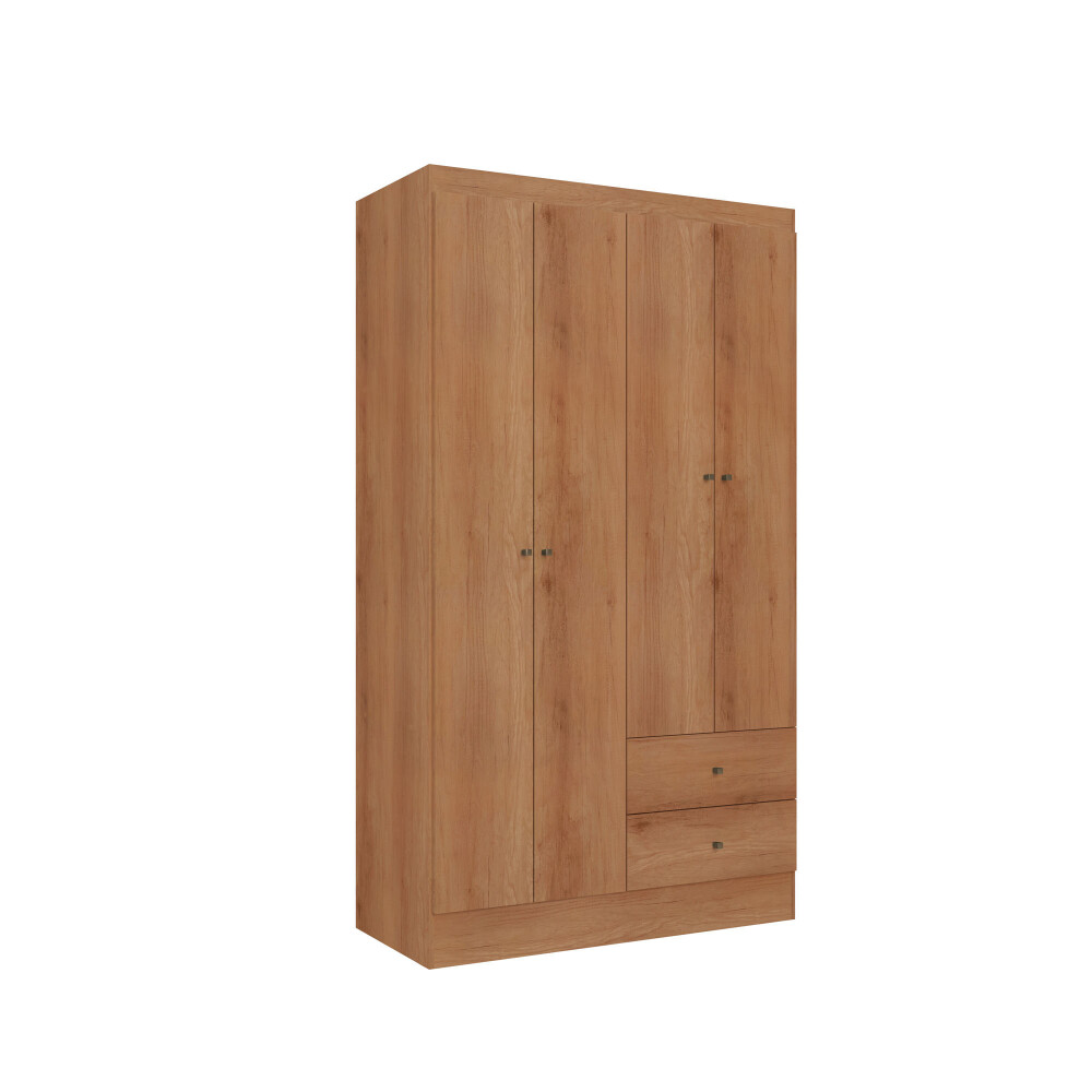 PLACARD ROPERO 4 PUERTAS MDP MARRON ASTRO II