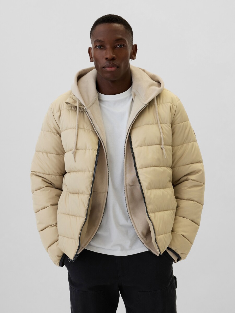 Campera Light Weight Puffer Hombre - Perfect Khaki 
