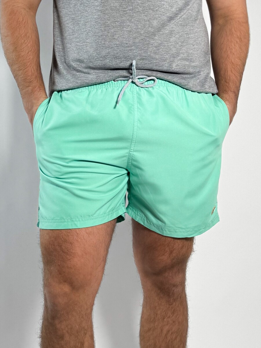 Short de baño liso Salvo - Menta 