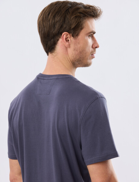 REMERA ESTAMPADA DE ALGODÓN Azul