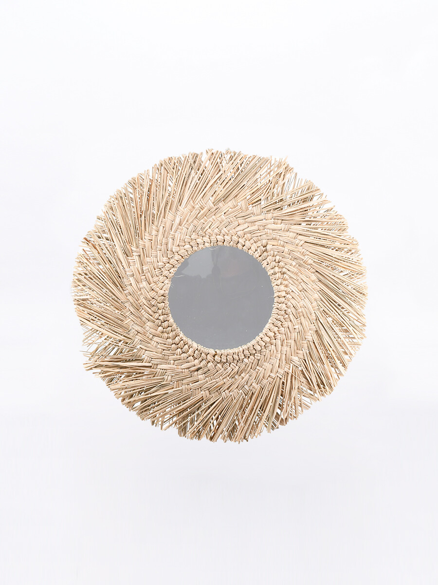 ESPEJO SEAGRASS - BEIGE 