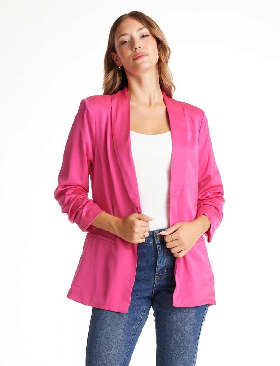 Blazer Saten - Fucsia 