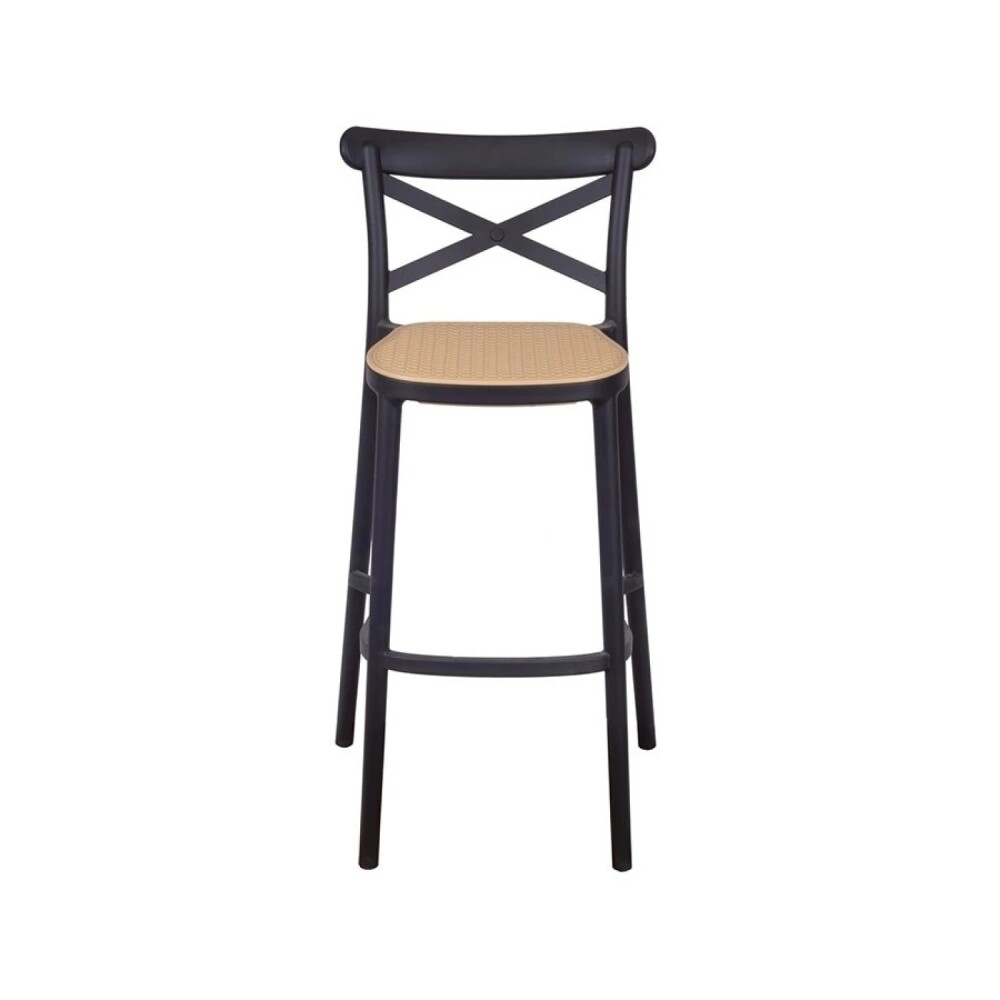 Taburete Plats - Simil Ratan Negro