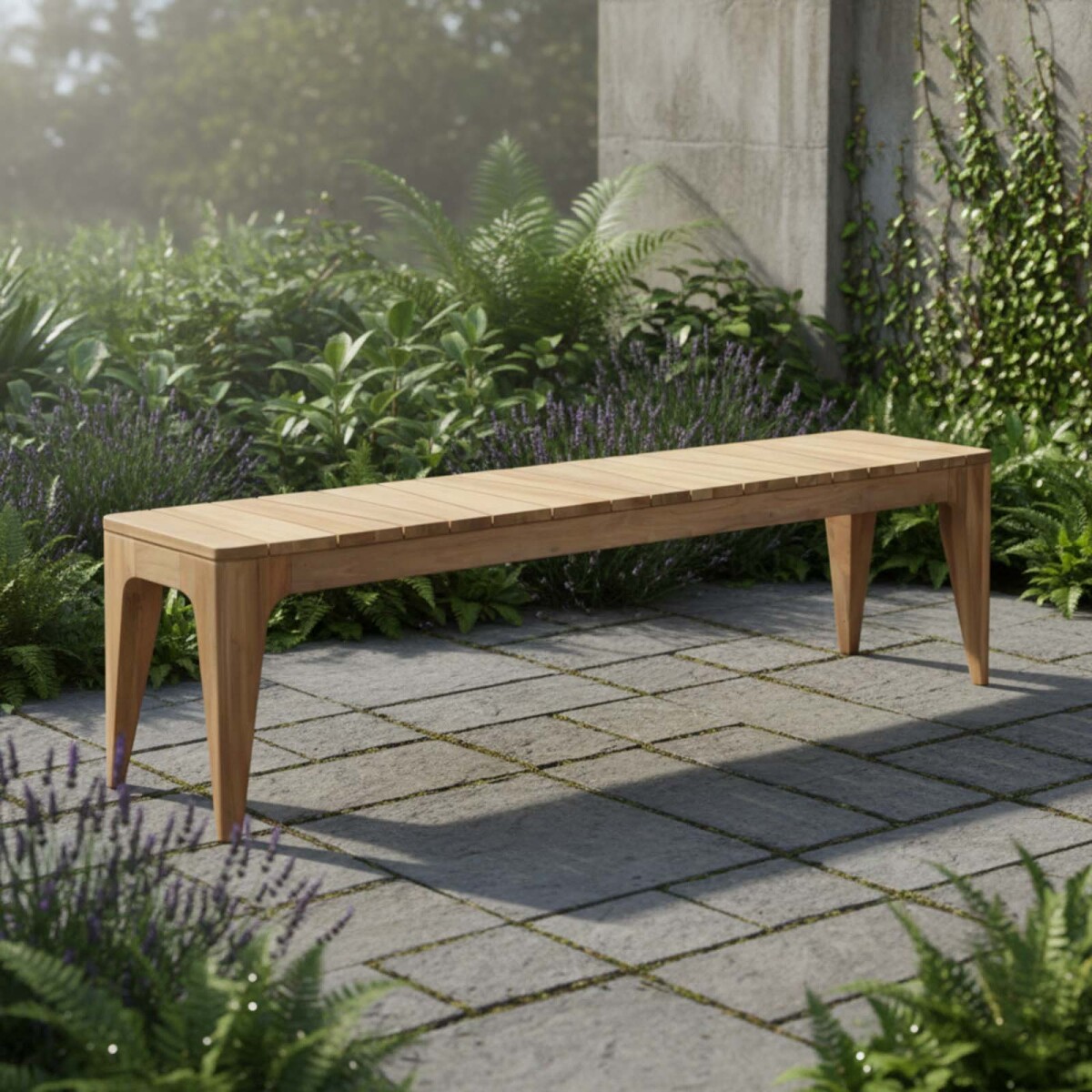 BANCO EXTERIOR - MADERA NATURAL-BEIGE ARCHIE 