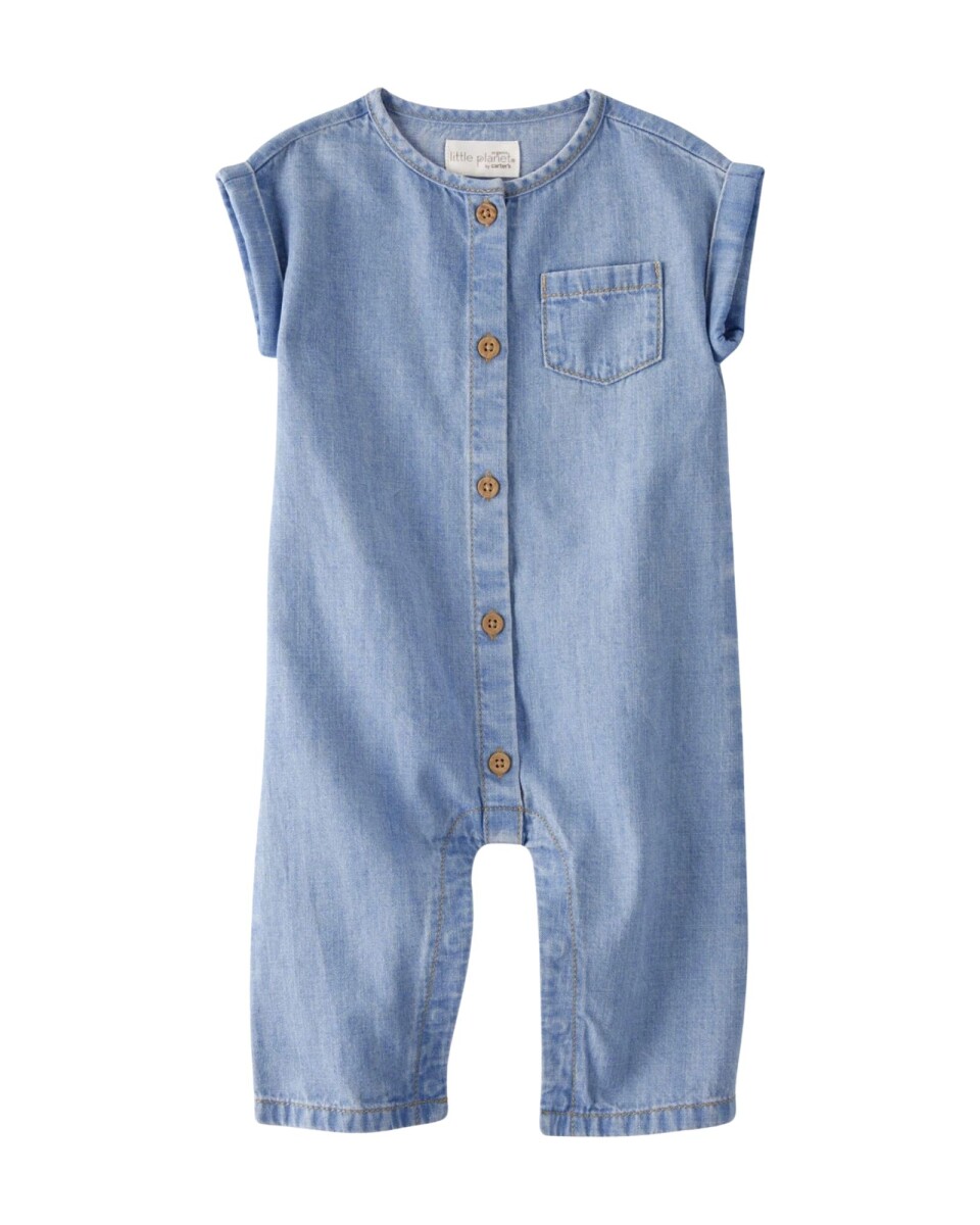Monito de chambray de algodón orgánico 