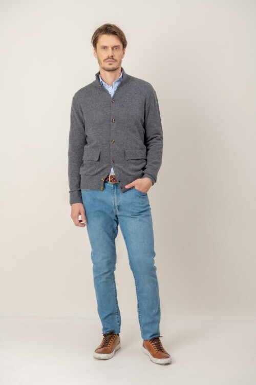Sweater Buttoned Gris