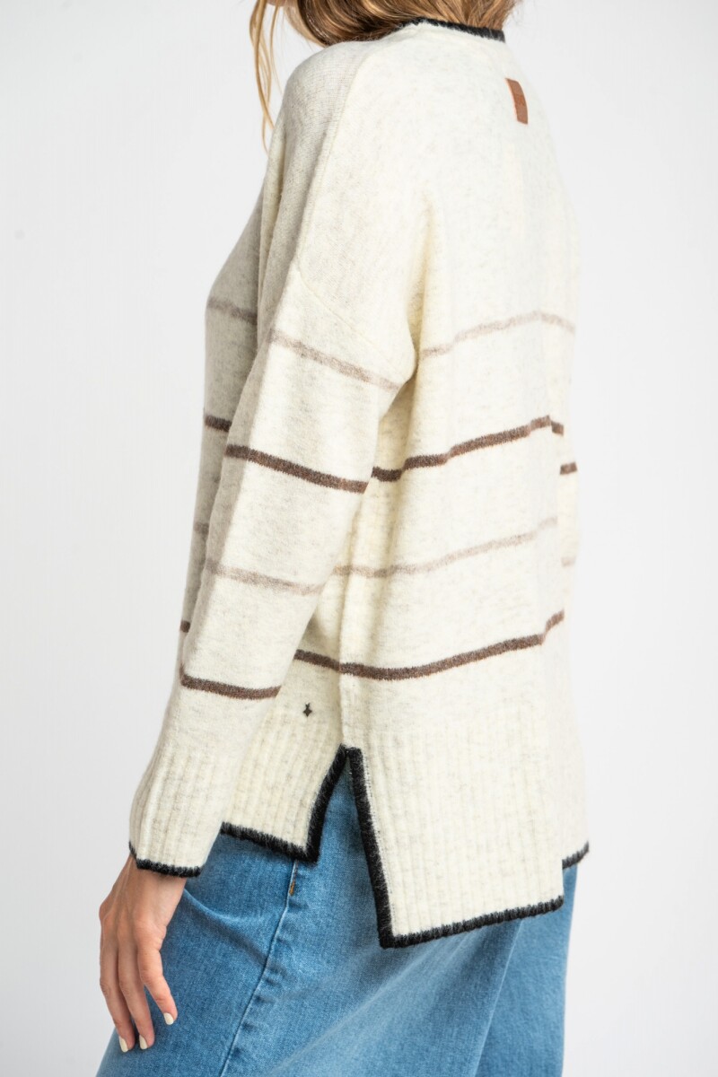 Sweater Rayado Marrón