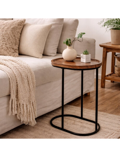 MESA AUXILIAR 45.5X30X60CM MADERA Y METAL MESA AUXILIAR 45.5X30X60CM MADERA Y METAL