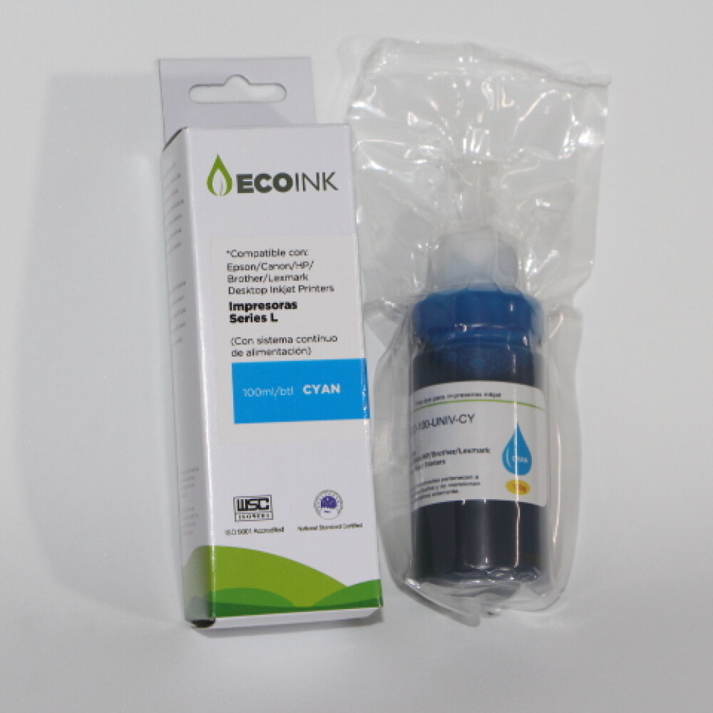 TINTA UNIVERSAL COLOR CYAN 100ML. TINTA UNIVERSAL COLOR CYAN 100ML.