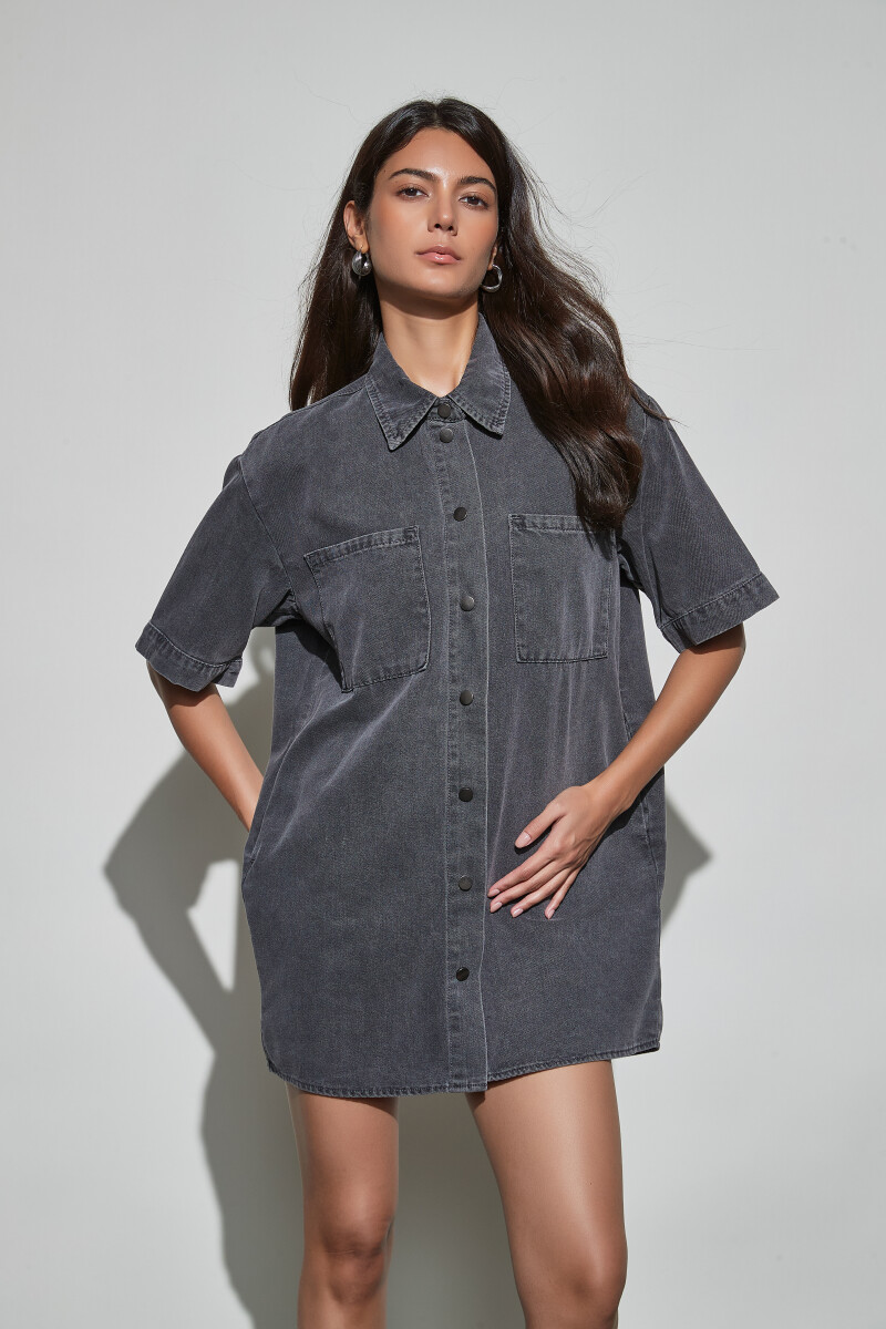 VESTIDO ELENIA - GRIS OSCURO 