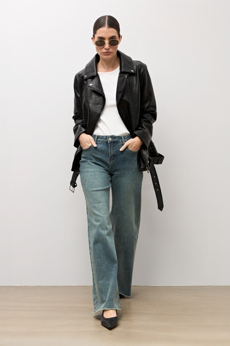 Chaqueta biker eco cuero - negro 