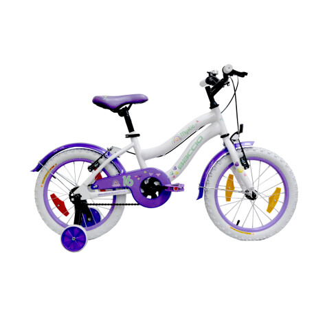 Bicicleta para niños Baccio rodado 16 Mystic Blanco/Violeta