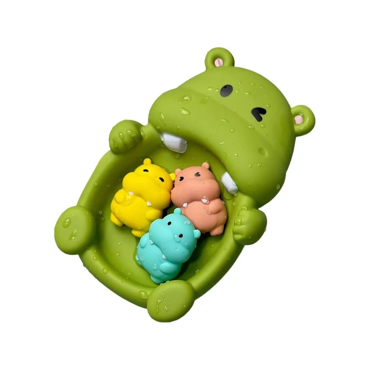 Set 4 Muñecos de goma Bebé Hipo Verde Lima 