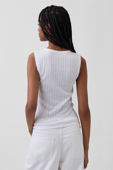 Musculosa Pointelle Mujer Fresh White