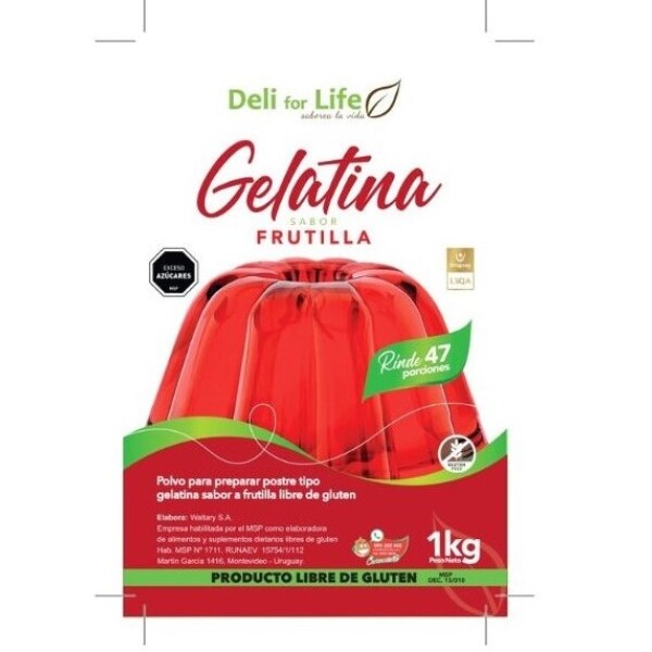 Gelatina Frutilla 1kg Gelatina Frutilla 1kg