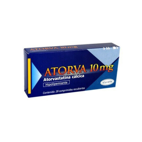Atorva 10mg 20 Comprimidos Atorva 10mg 20 Comprimidos