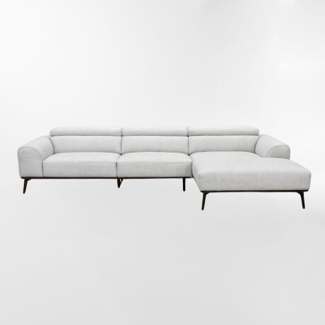 Sofá con chaise DUNA TELA Blanco - DERECHO