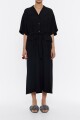 VESTIDO LARGO CAMISERO Negro