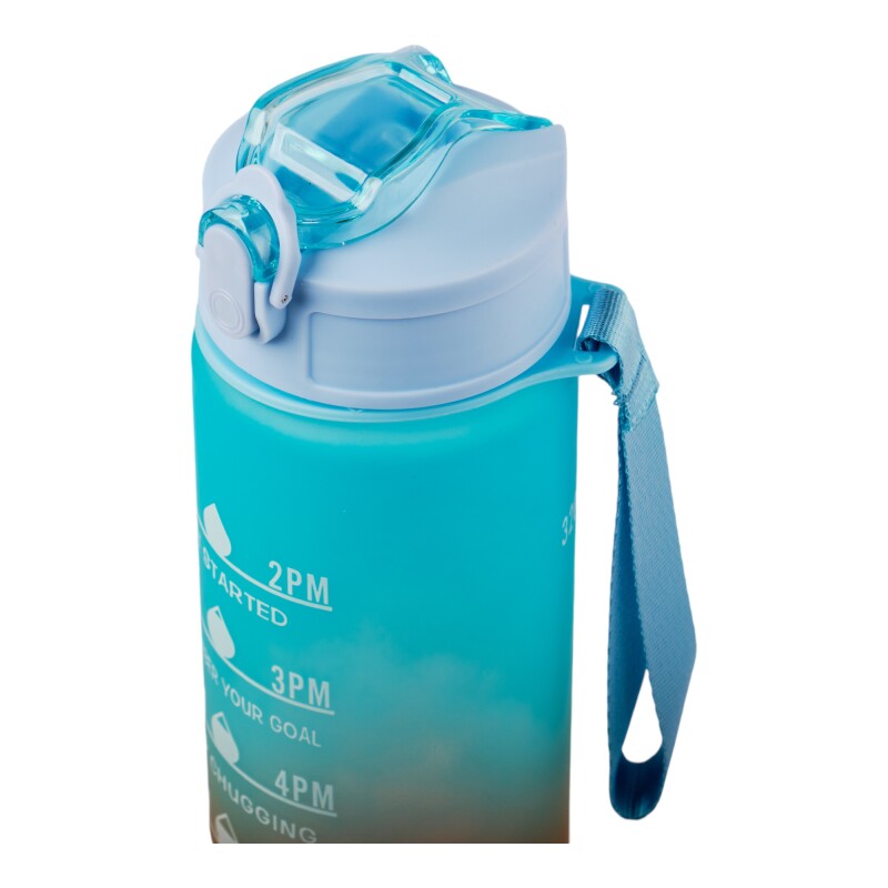 Pack De 3 Botellas De Agua Motivacional Gym Celeste