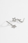 Aros dije estrella strass acero plateado
