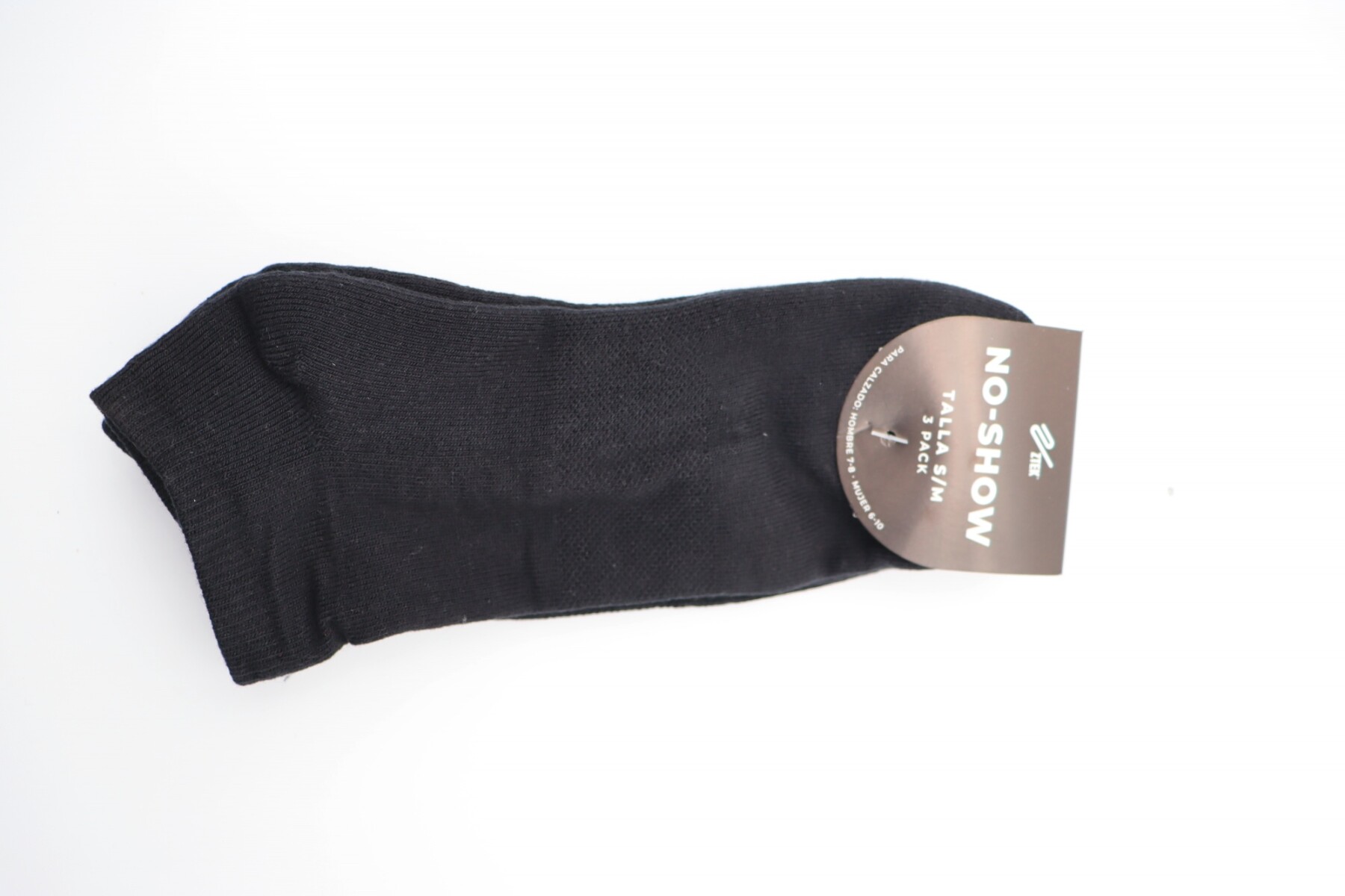 Medias Ztek Media invisible 3-Pack Unisex - Negro 