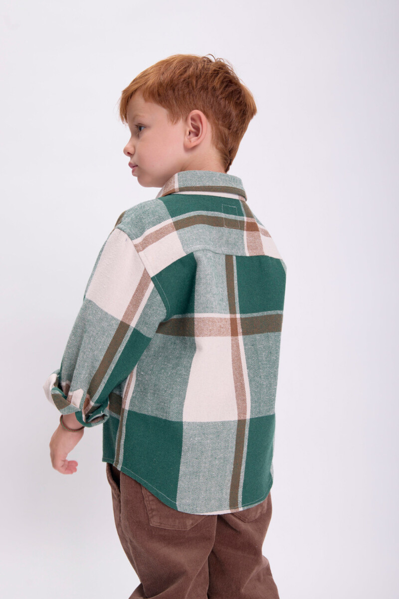 Sobrecamisa cuadros Verde