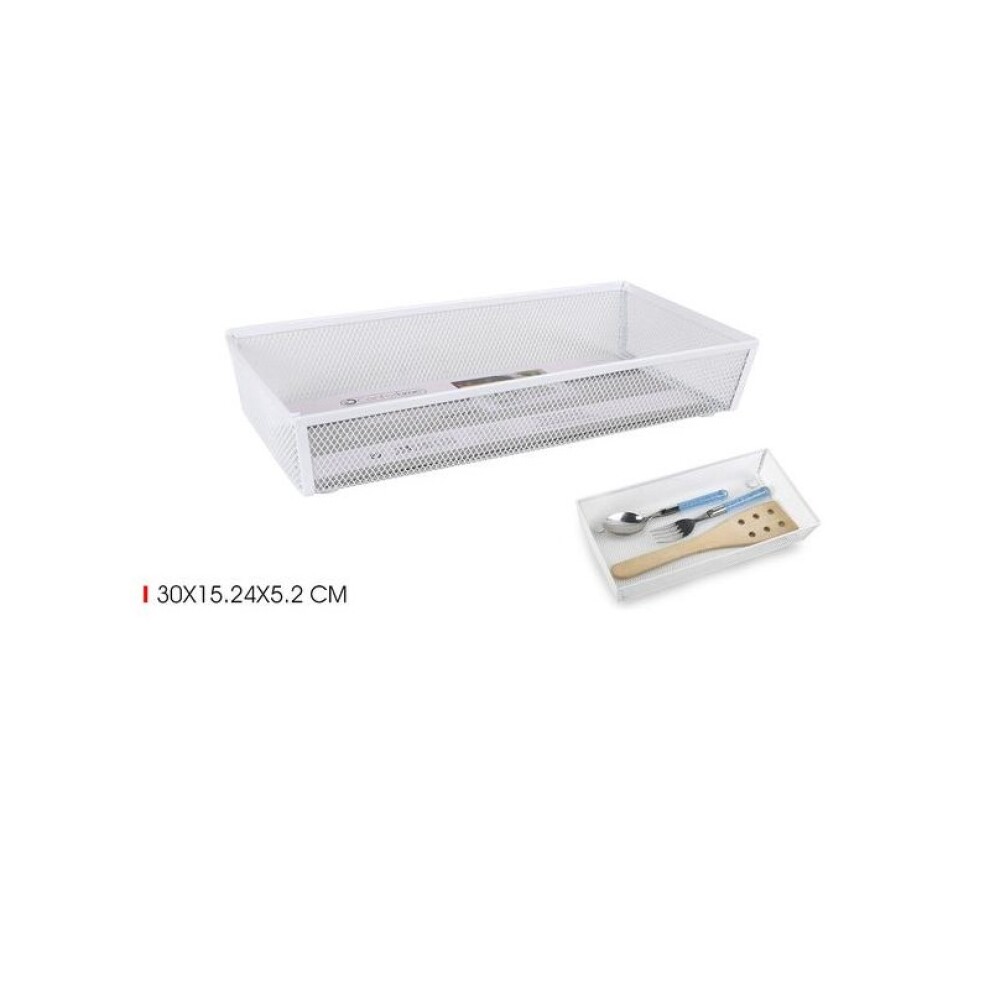 Organizador de Cajón Confortime Metálico Blanco 30x15,2 cm IN ORGANIZADOR METAL 30X15.24X5.2CM CONFORTIME