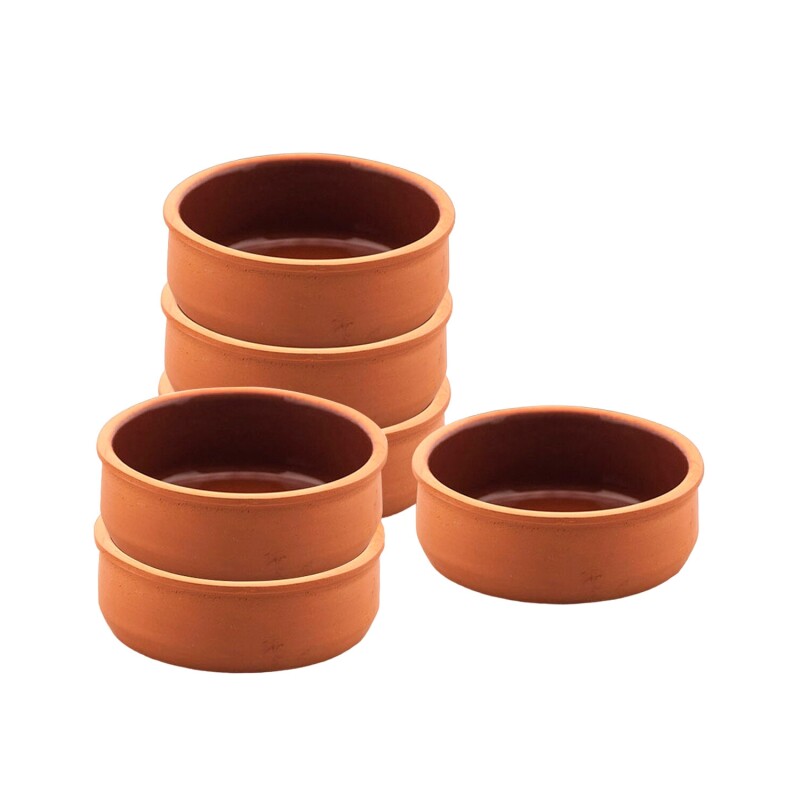Set de 6 cazuelas Via Pot en arcilla esmaltada 250ml Set de 6 cazuelas Via Pot en arcilla esmaltada 250ml
