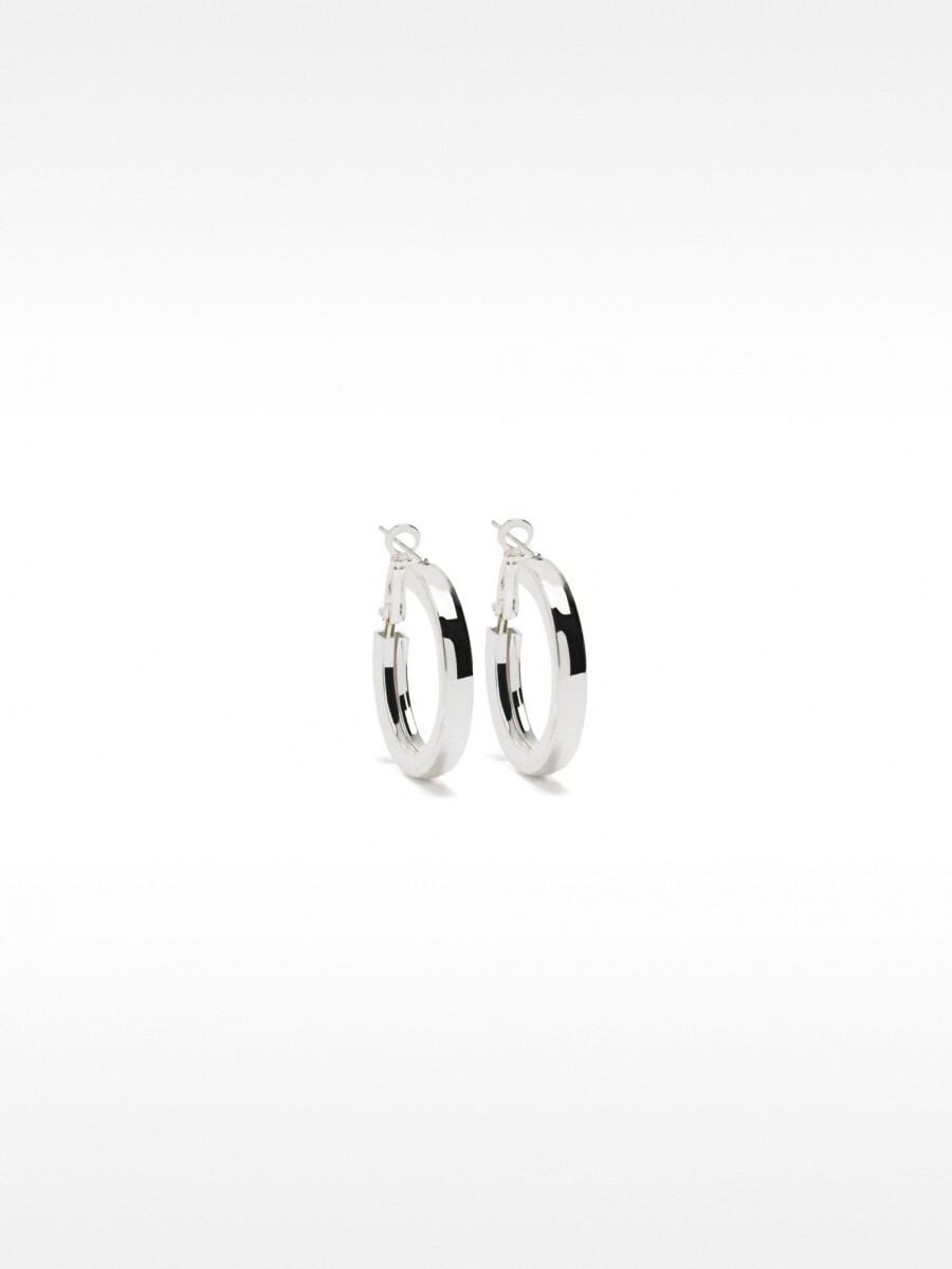 Pendientes De Aro Cortos Plateados plateado