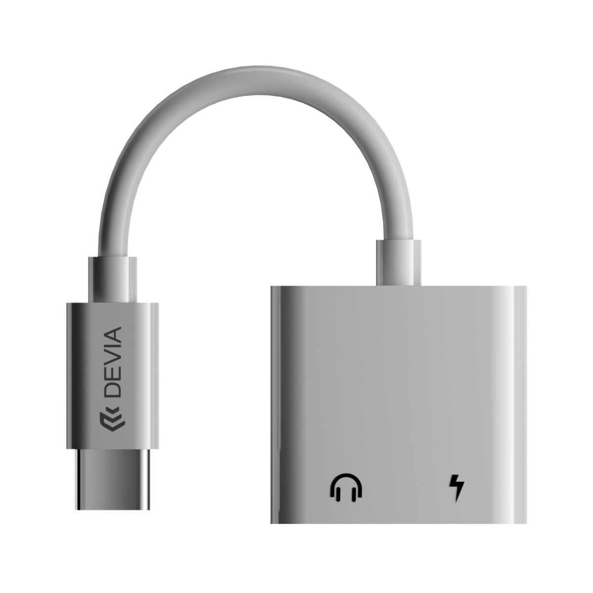 ADAPTADOR USB TIPO-C A DOBLE USB TIPO-C DEVIA SMART SERIES - Blanco 