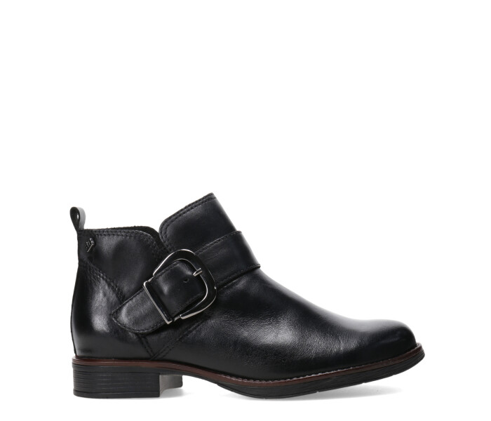 Botas de Mujer Bottero Caña Baja de Cuero Negro