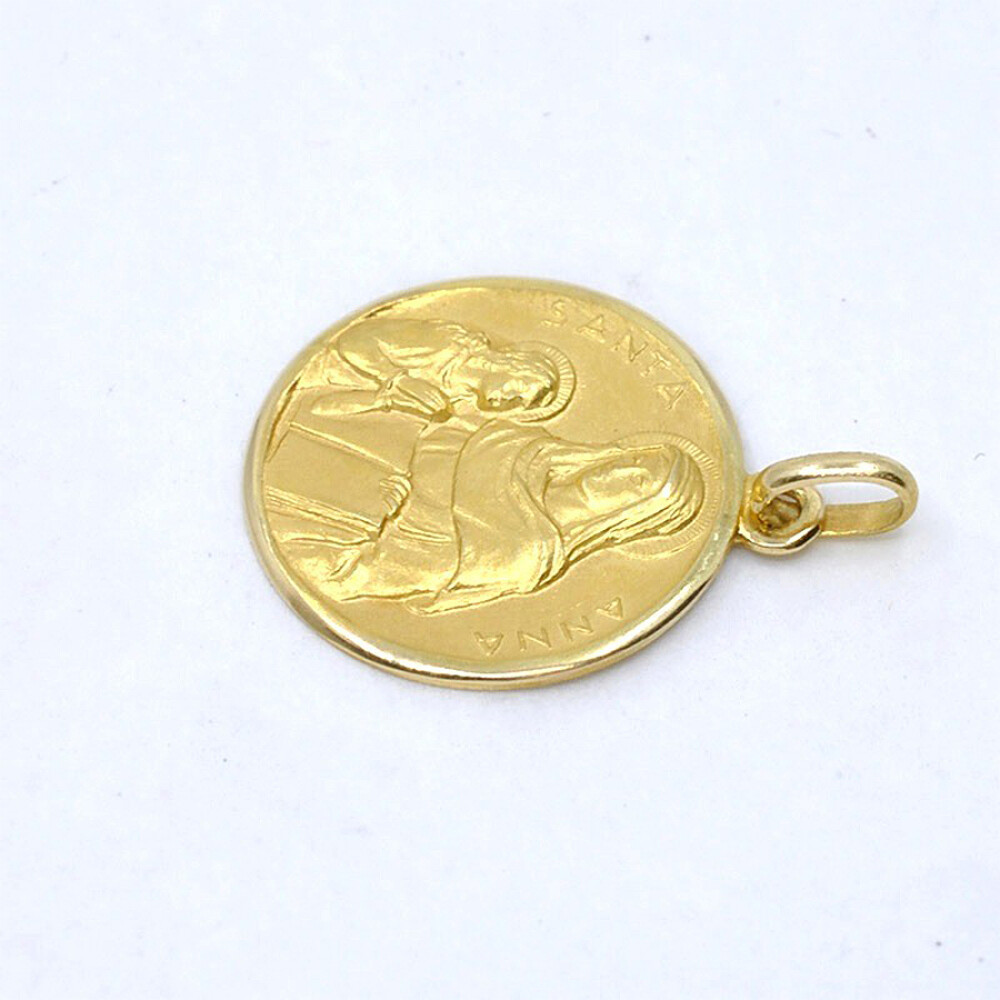 Medalla Religiosa Santa Anna En Oro 18K Medalla Religiosa Santa Anna En Oro 18K