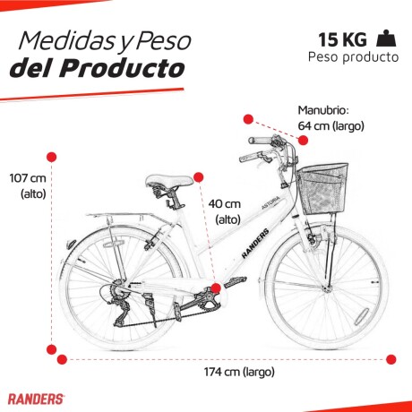 Bicicleta de Paseo Aluminio C/canasto R26 7V Celeste 001