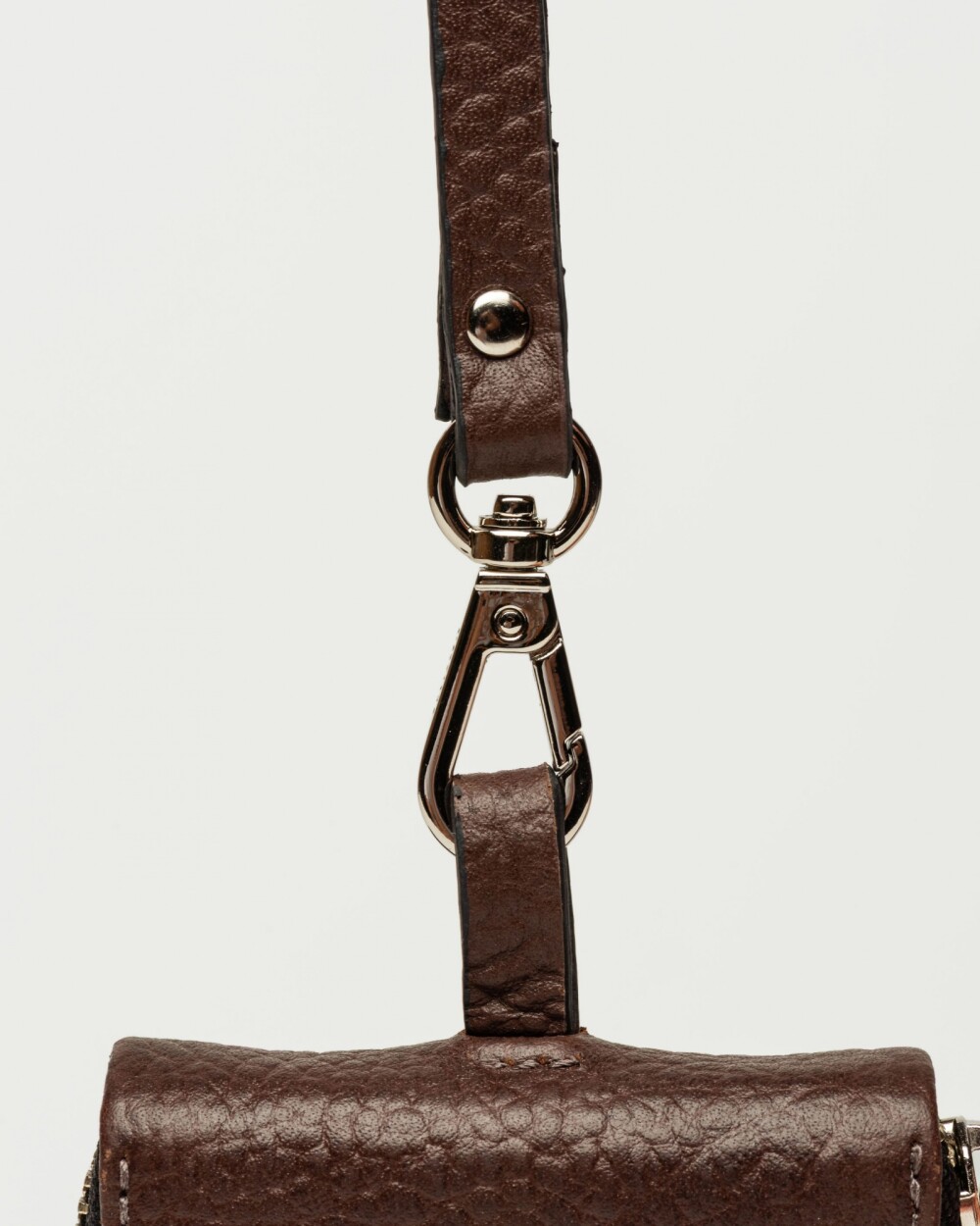 Billetera Saly en cuero graneado Chocolate