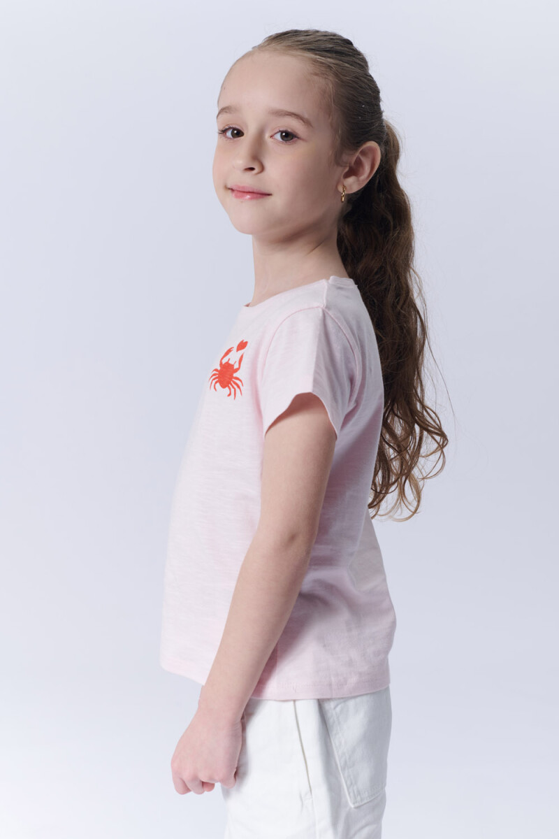 Remera manga corta slub estampa Cangrejo Rosa