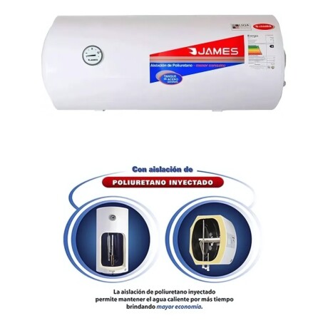 Calefón Termotanque de acero James Horizontal 60 Lts Calefón Termotanque de acero James Horizontal 60 Lts
