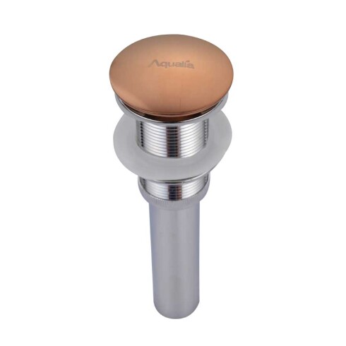 Valvula De Lavatorio Pop Up Sin Desborde 1 1/4" Zinc - Rose Golden Aqualia 000