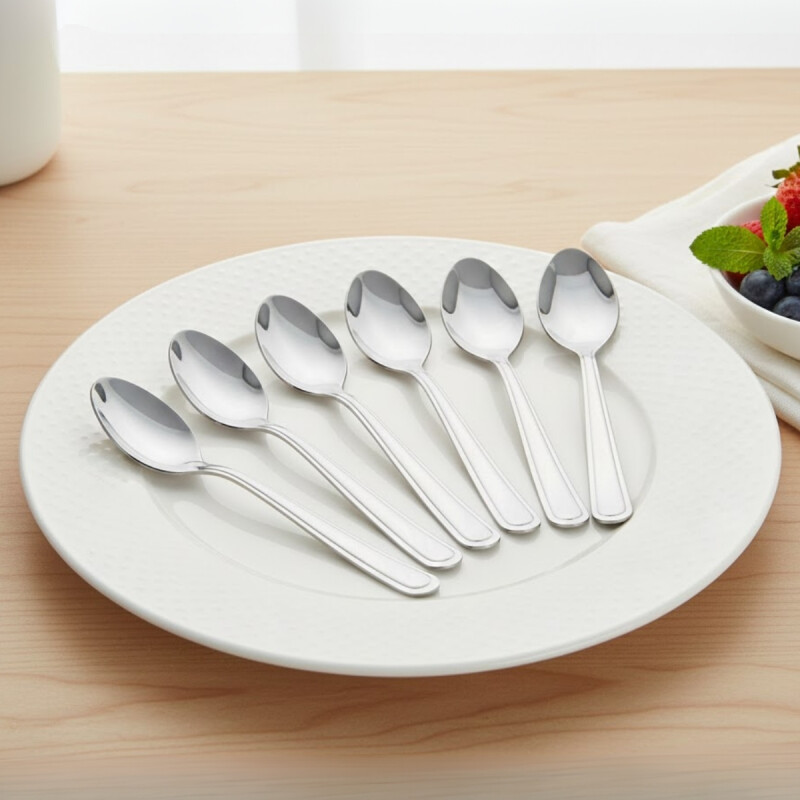 Set x6 mini cucharas PLATEADO