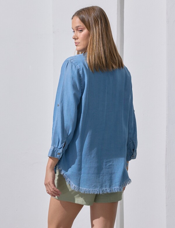 Camisa Tencel Flecos JEAN