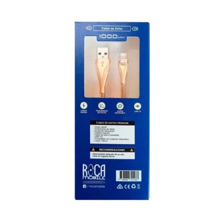 CABLE DE DATOS PREMIUM USB METALICO Sin color
