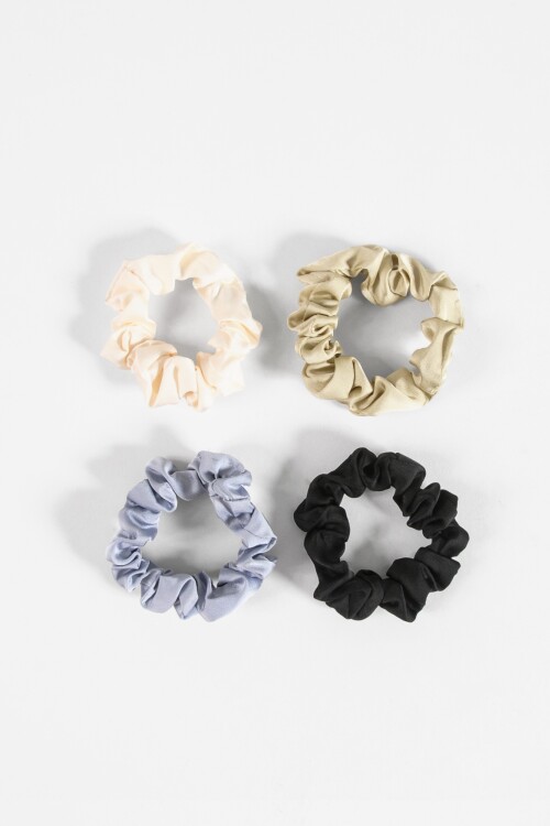 Set 4 gomitas scrunchie multicolor