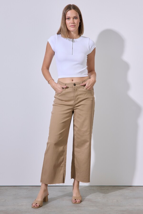 Jean Wide Leg TOSTADO